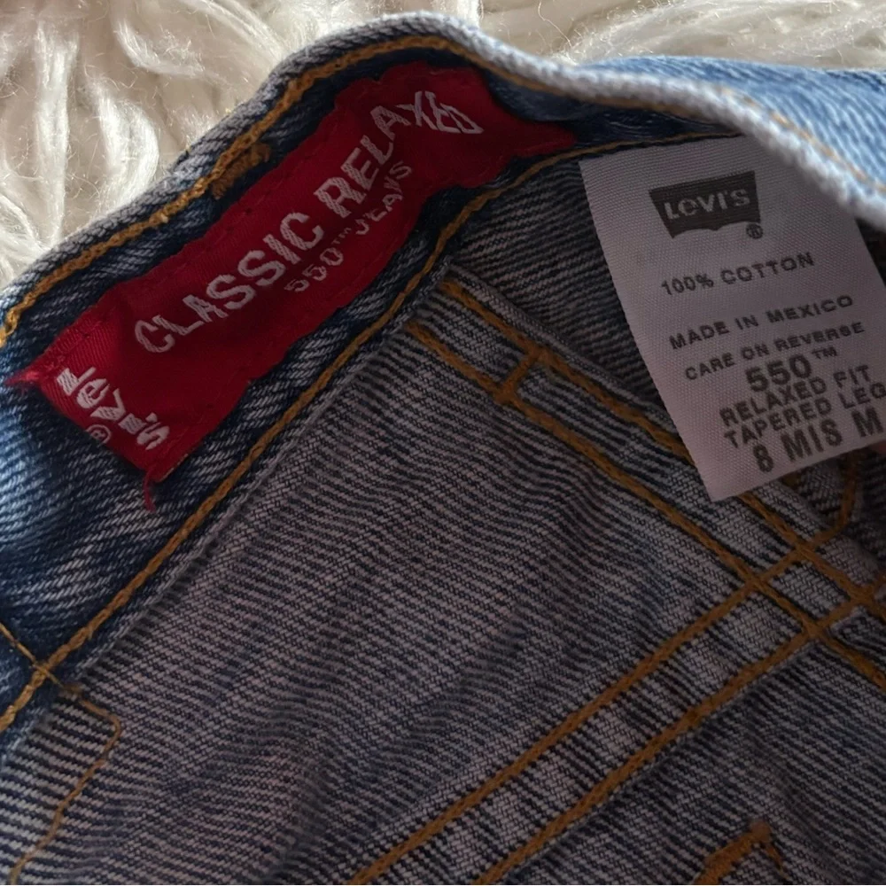 Levi’s 550 Relaxed Fit High Rise Denim Shorts Size 8 M - Picture 4 of 6